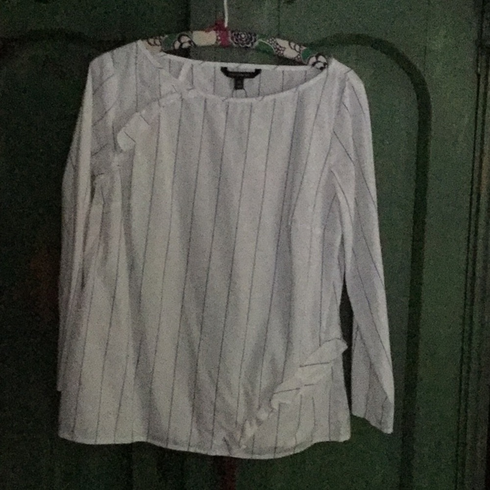 Navy Pinstripes crewneck 100% cotton tunic